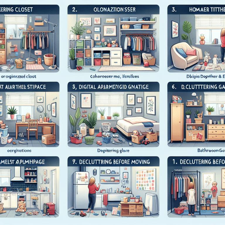 <ol>
<li>"Fast Home Decluttering: A Comprehensive Guide for Beginners"</li>
<li>"The Art of Minimalism: A Comprehensive Home Decluttering Guide"</li>
<li>"Simple Steps to Efficiently Declutter Your Closet"</li>
<li>"Effective Hacks for Decluttering Small Apartments"</li>
<li>"A Quick and Easy Guide to Decluttering Your Kitchen"</li>
<li>"Revamp Your Space: Decluttering Ideas for Your Living Room"</li>
<li>"Stress No More: A Guide to Decluttering Your Home"</li>
<li>"Going Digital: How to Declutter Digital Files and Emails"</li>
<li>"Toy Overload: How to Declutter Your Kids' Toys"</li>
<li>"A One-day Mission: Decluttering Your Bedroom"</li>
<li>"Turning Mess into Miracle: A Guide to Decluttering Your Garage"</li>
<li>"Brisk and Breezy: Declutter Your Bathroom Fast"</li>
<li>"Decluttering Tips for the Always Busy"</li>
<li>"Lighten the Load: Decluttering Your Home Before Moving"</li>
<li>"Declutter Sentimental Items Without Guilt: A Simple Guide" </li>
<li>"Keeping it Clean: Decluttering Routines for Busy Families"</li>
<li>"Going Paperless: How to Declutter Paper and Documents"</li>
<li>"Decluttering for a Minimalist Lifestyle: A Guide"</li>
<li>"Pantry Perfection: Declutter Your Pantry and Fridge"</li>
<li>"A Fresh Start: Quick Tips to Declutter Your Entire Home"</li>
</ol>